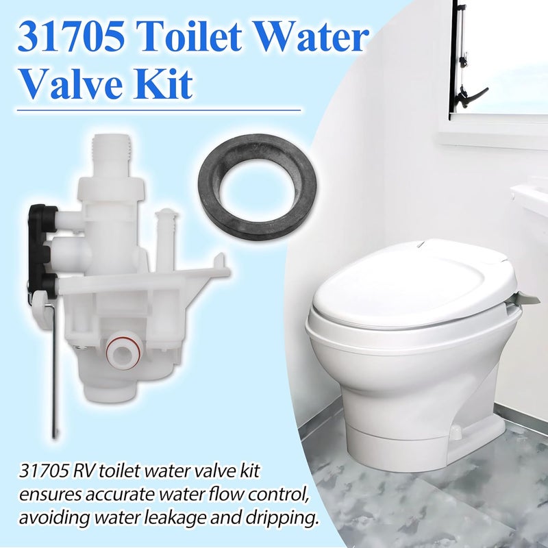 WEST ORGIN 31705 RV Toilet Water Valve Kit, Compatible with Thetford Aqua-Magic V High and Low Models - Image 3